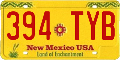 NM license plate 394TYB
