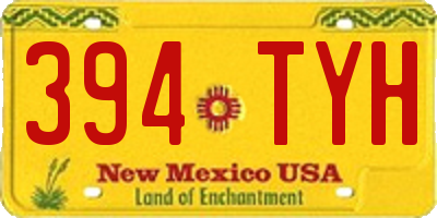 NM license plate 394TYH