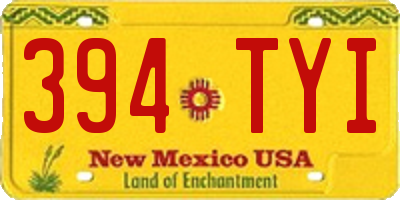 NM license plate 394TYI