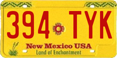 NM license plate 394TYK