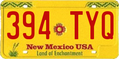 NM license plate 394TYQ