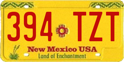 NM license plate 394TZT