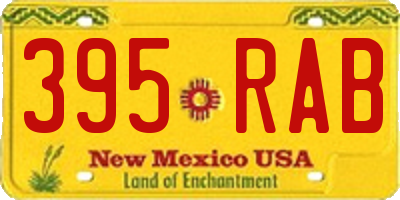 NM license plate 395RAB