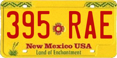 NM license plate 395RAE