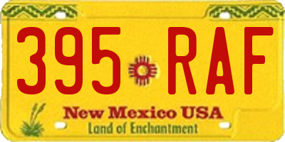 NM license plate 395RAF