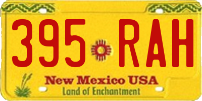 NM license plate 395RAH