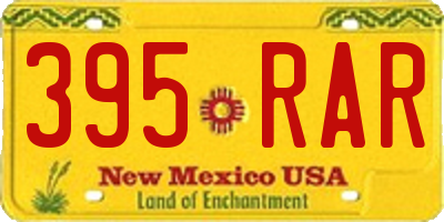 NM license plate 395RAR