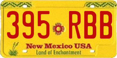 NM license plate 395RBB