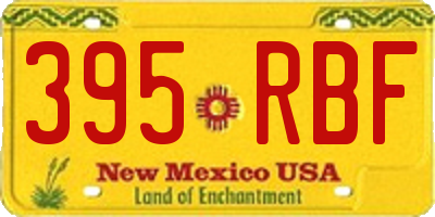 NM license plate 395RBF