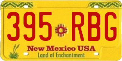 NM license plate 395RBG