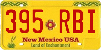 NM license plate 395RBI