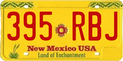 NM license plate 395RBJ