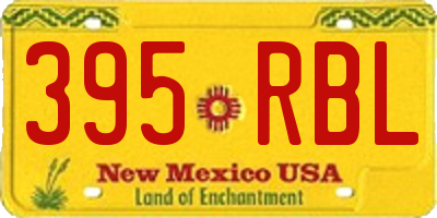 NM license plate 395RBL