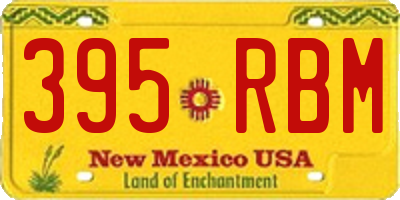 NM license plate 395RBM