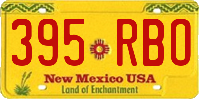 NM license plate 395RBO