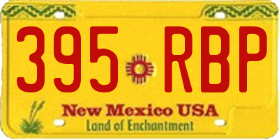 NM license plate 395RBP