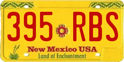 NM license plate 395RBS