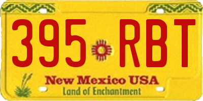 NM license plate 395RBT