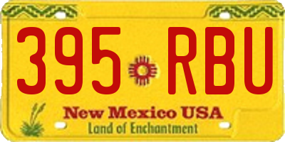 NM license plate 395RBU