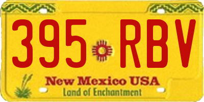 NM license plate 395RBV