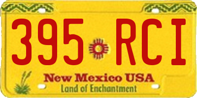 NM license plate 395RCI