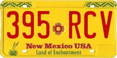 NM license plate 395RCV