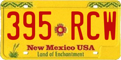 NM license plate 395RCW