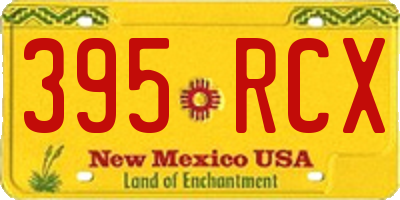 NM license plate 395RCX