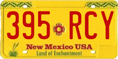 NM license plate 395RCY