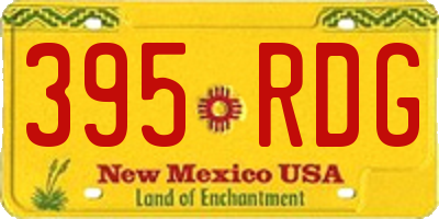 NM license plate 395RDG