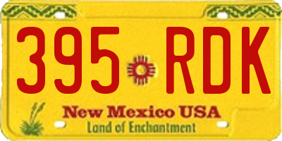 NM license plate 395RDK