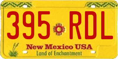 NM license plate 395RDL