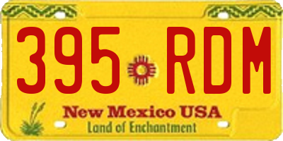 NM license plate 395RDM