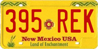 NM license plate 395REK