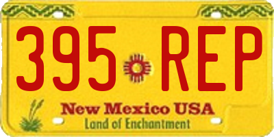 NM license plate 395REP