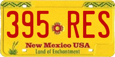 NM license plate 395RES