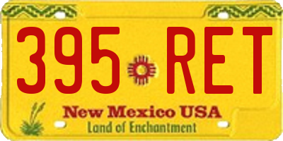 NM license plate 395RET