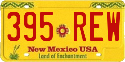 NM license plate 395REW