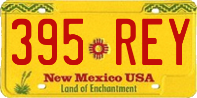 NM license plate 395REY