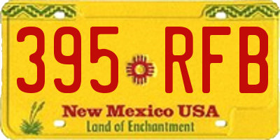 NM license plate 395RFB