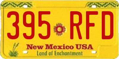 NM license plate 395RFD