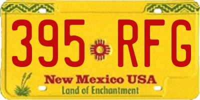 NM license plate 395RFG