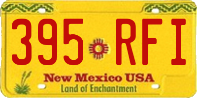 NM license plate 395RFI
