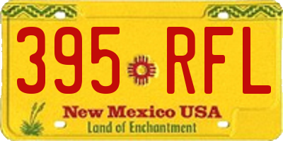 NM license plate 395RFL