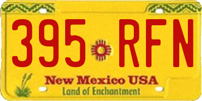 NM license plate 395RFN