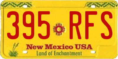 NM license plate 395RFS