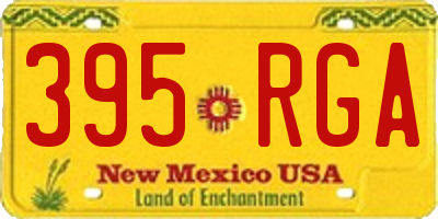 NM license plate 395RGA