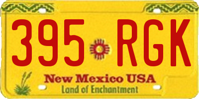 NM license plate 395RGK