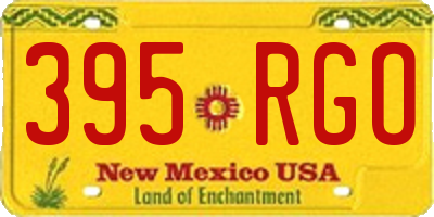 NM license plate 395RGO