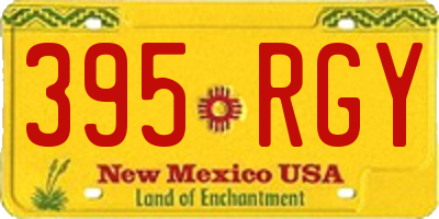 NM license plate 395RGY